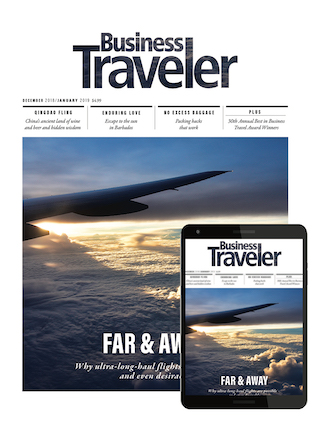 Business Traveler magazine and ipad cover